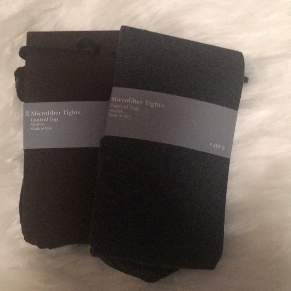 2 Microfiber Control Top Tights